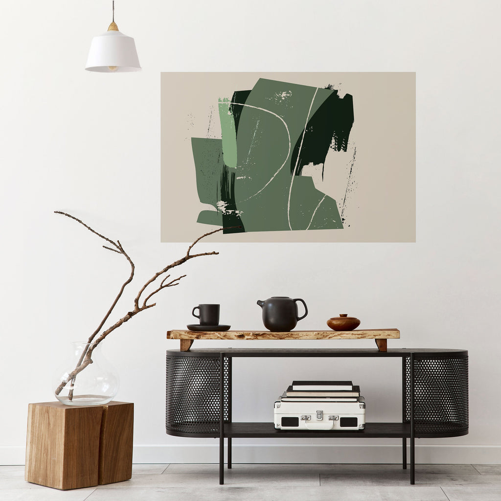 EVERGREEN ESCAPE Peel and Stick Horizontal Poster