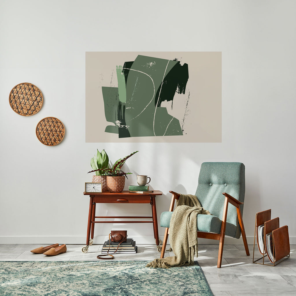 EVERGREEN ESCAPE Peel and Stick Horizontal Poster