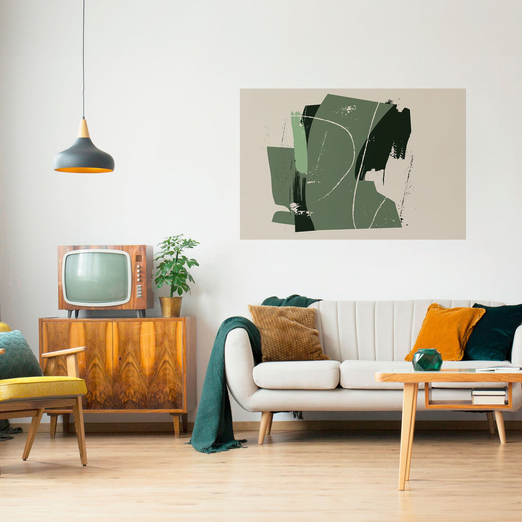 EVERGREEN ESCAPE Peel and Stick Horizontal Poster