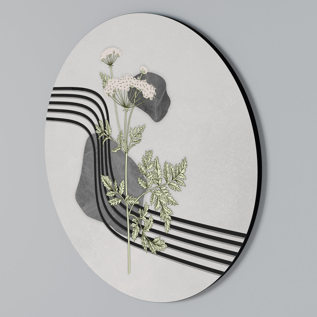 HERACLEUM ARRAY Rundes Wandbild