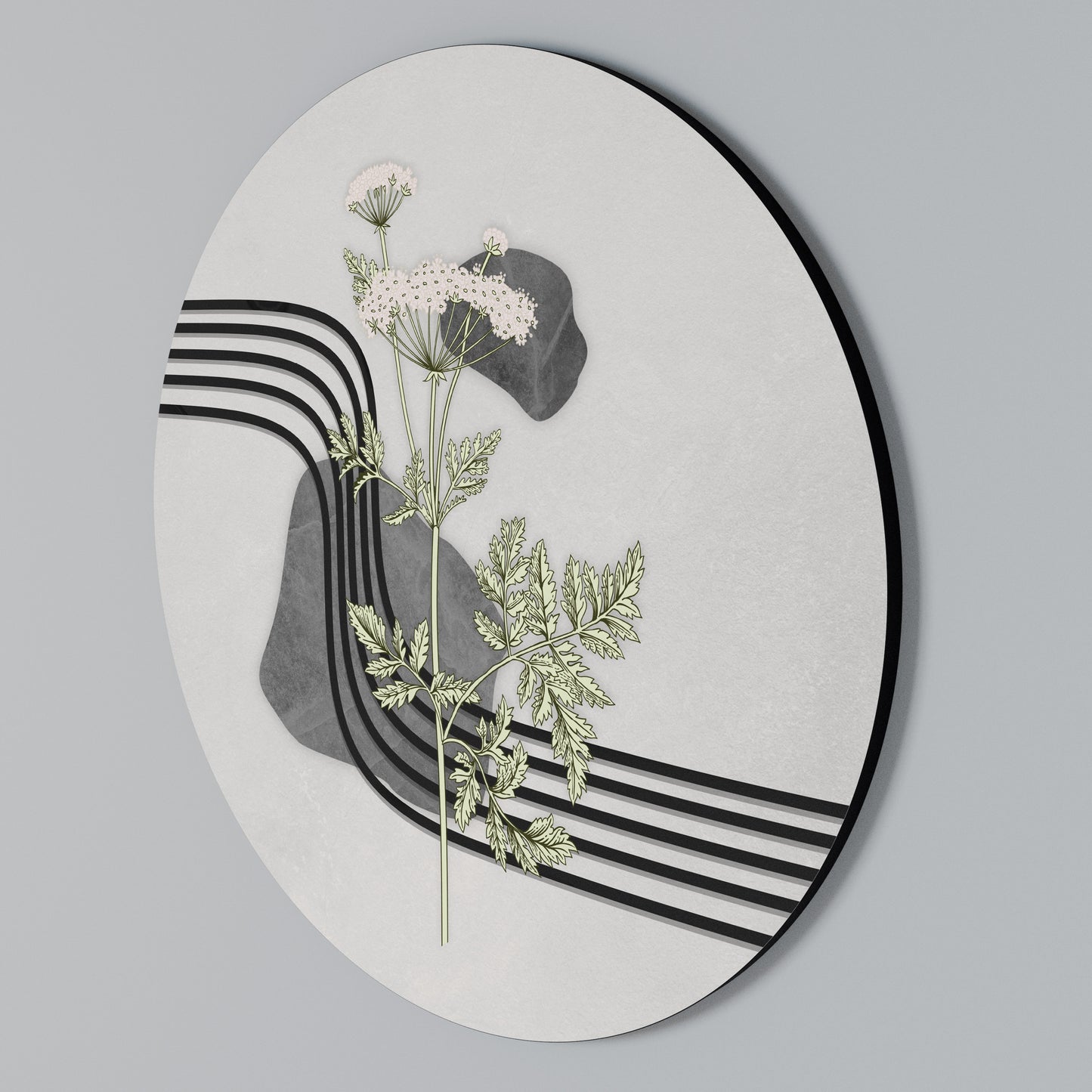 HERACLEUM ARRAY Rundes Wandbild