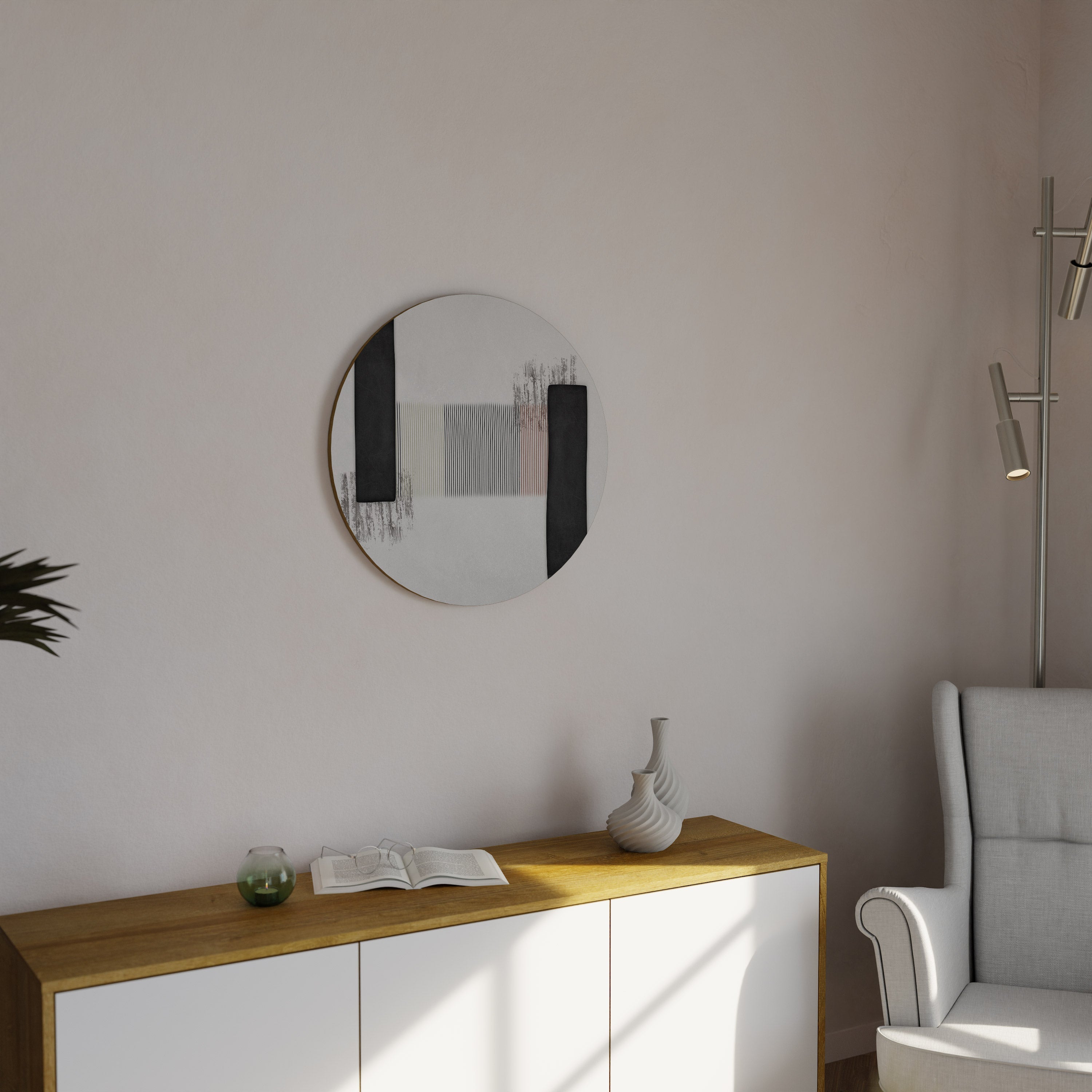 OBDYDIAN PRELUDE Runde Wanddekoration Ø 69 cm