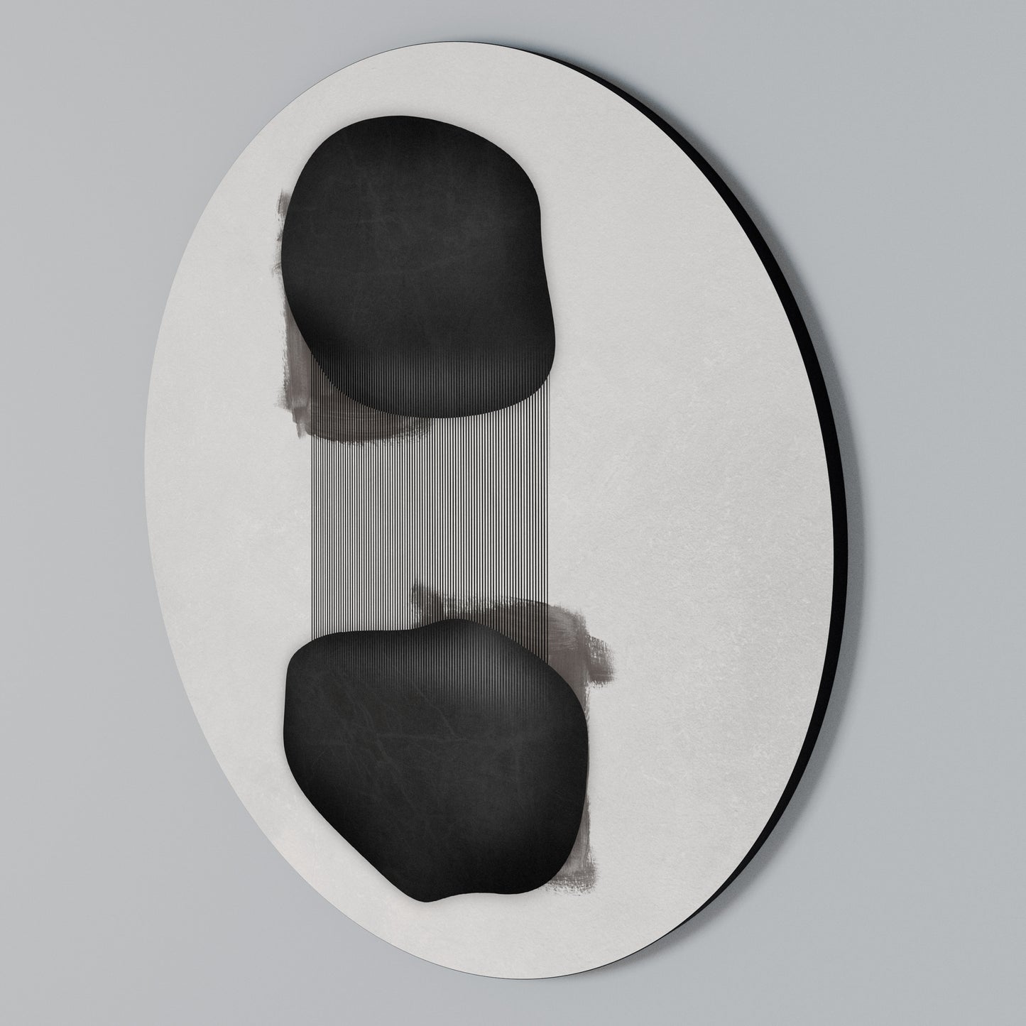 BLACK OVERTURE Rundes Wandbild