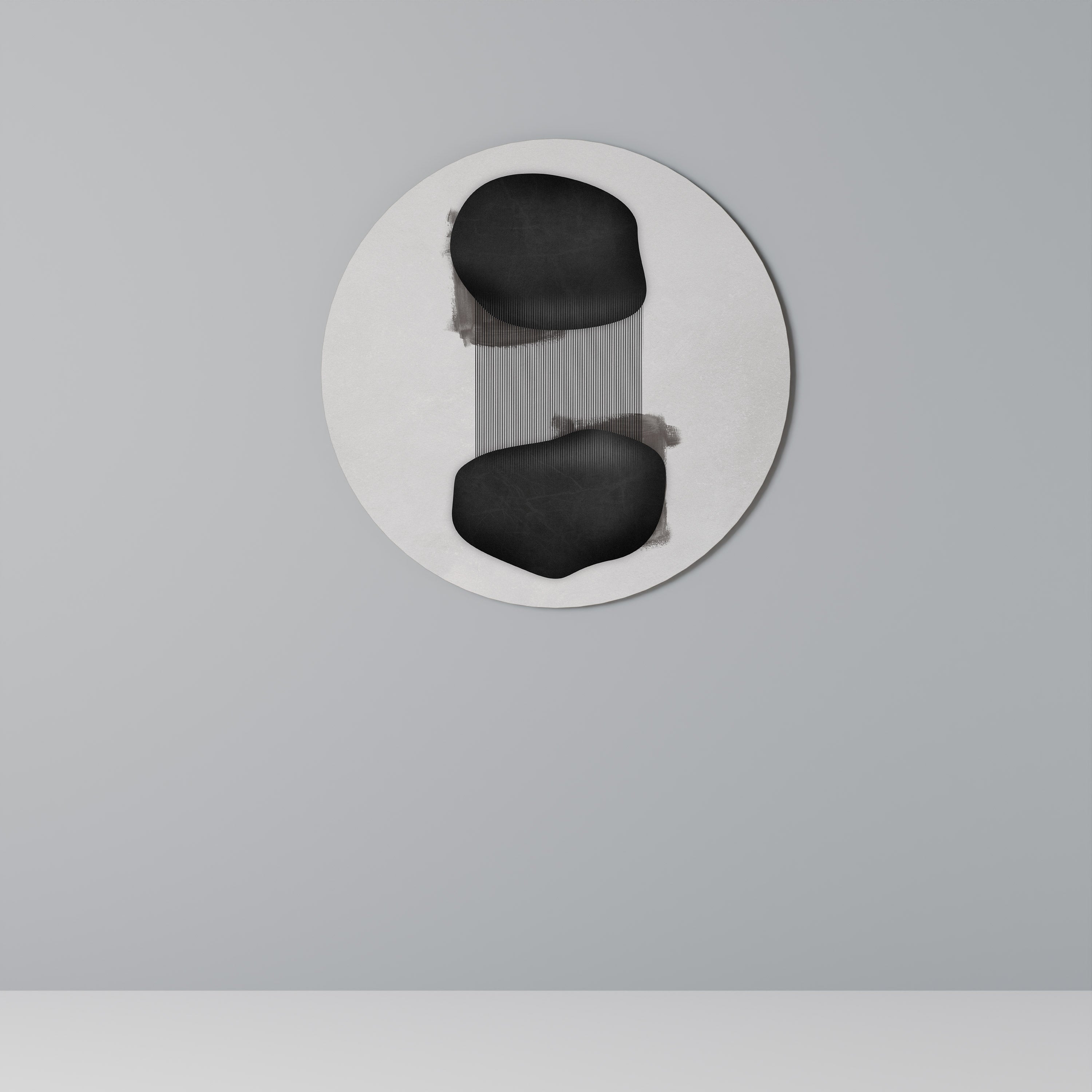 BLACK OVERTURE Runde Wanddekoration Ø 69 cm