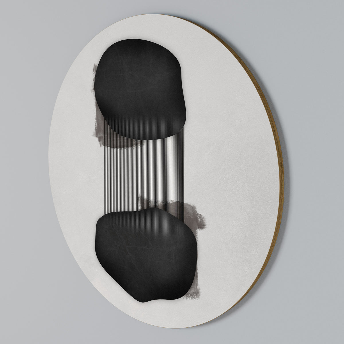 BLACK OVERTURE Rundes Wandbild