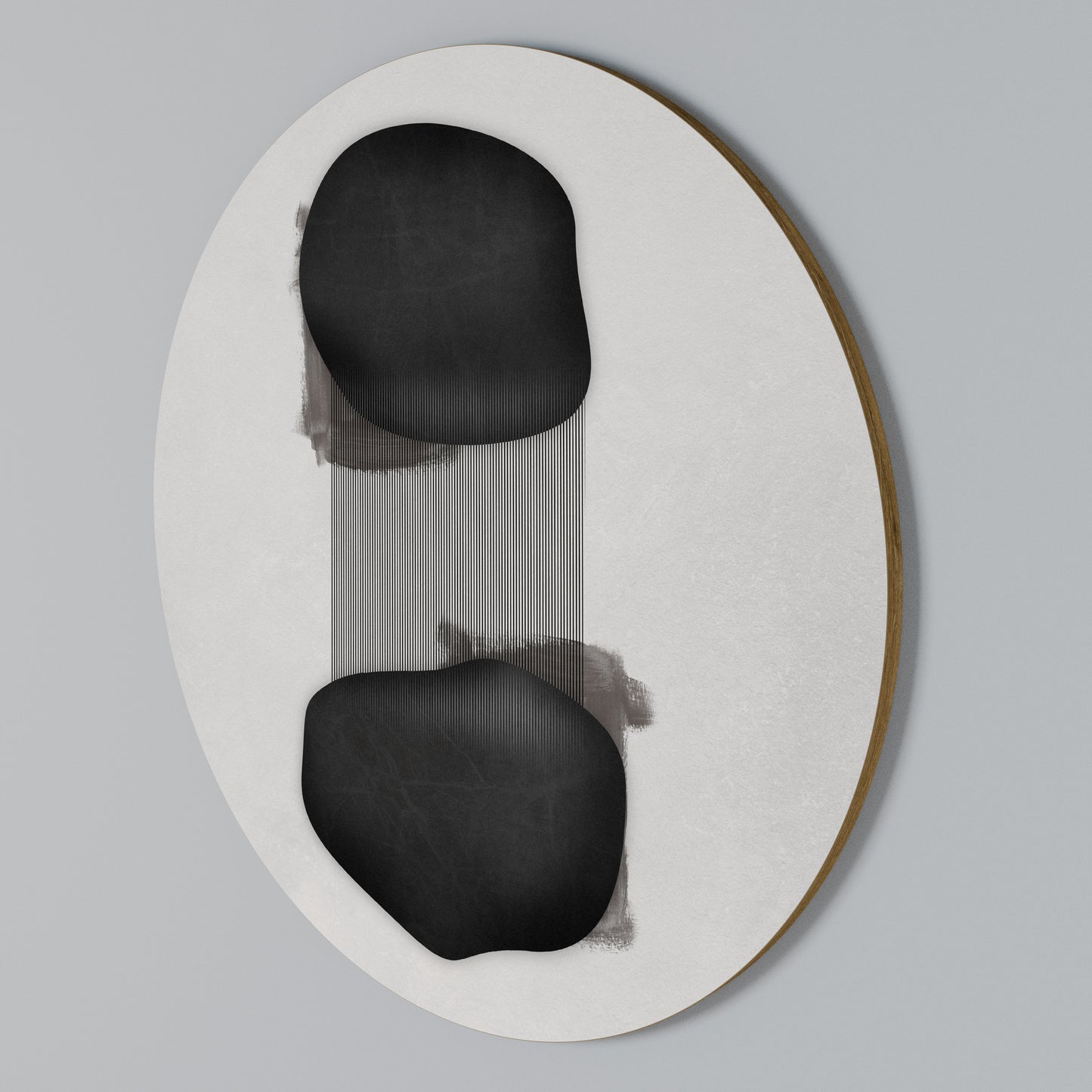 BLACK OVERTURE Rundes Wandbild