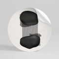 BLACK OVERTURE Peel and Stick Round Sticker