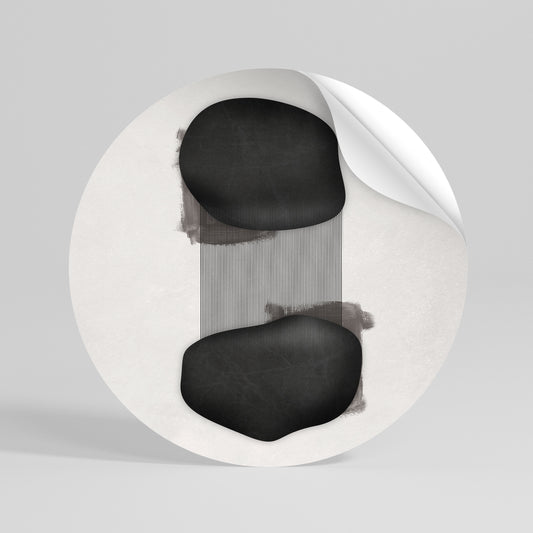 BLACK OVERTURE Runder Wandsticker zum Abziehen und Aufkleben