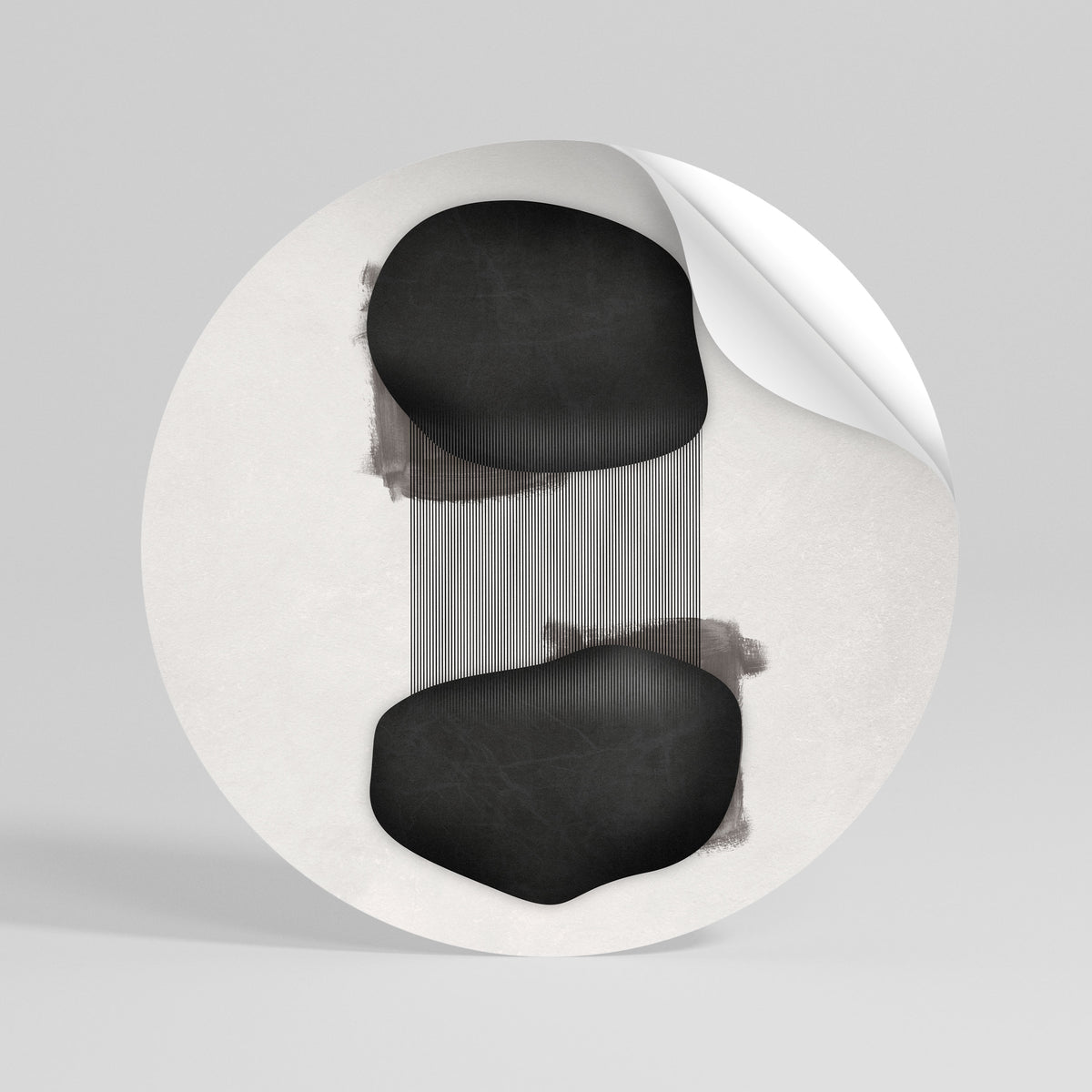 BLACK OVERTURE Runder Wandsticker zum Abziehen und Aufkleben