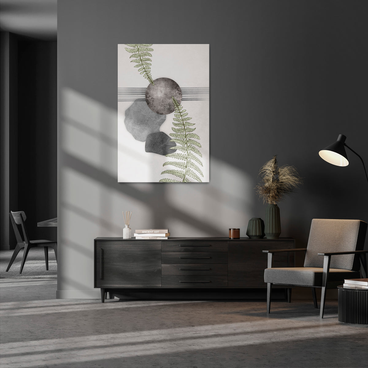 FERN MELANCHOLY Vertical Canvas Print