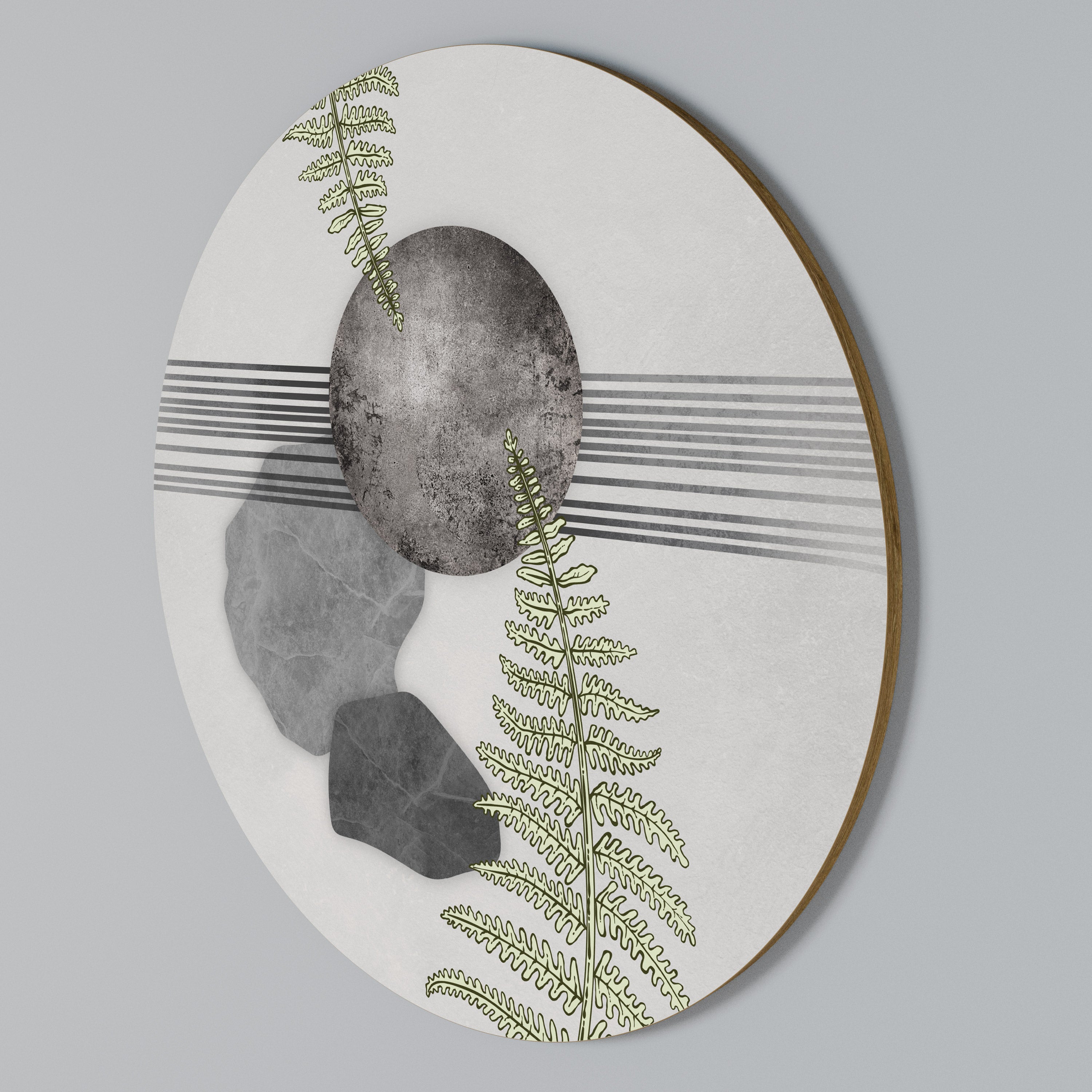 FERN MELANCHOLY Rundes Wandbild