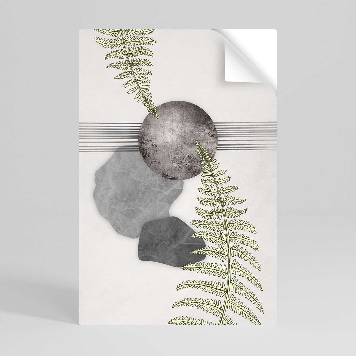 FERN MELANCHOLY Peel and Stick Vertical Poster