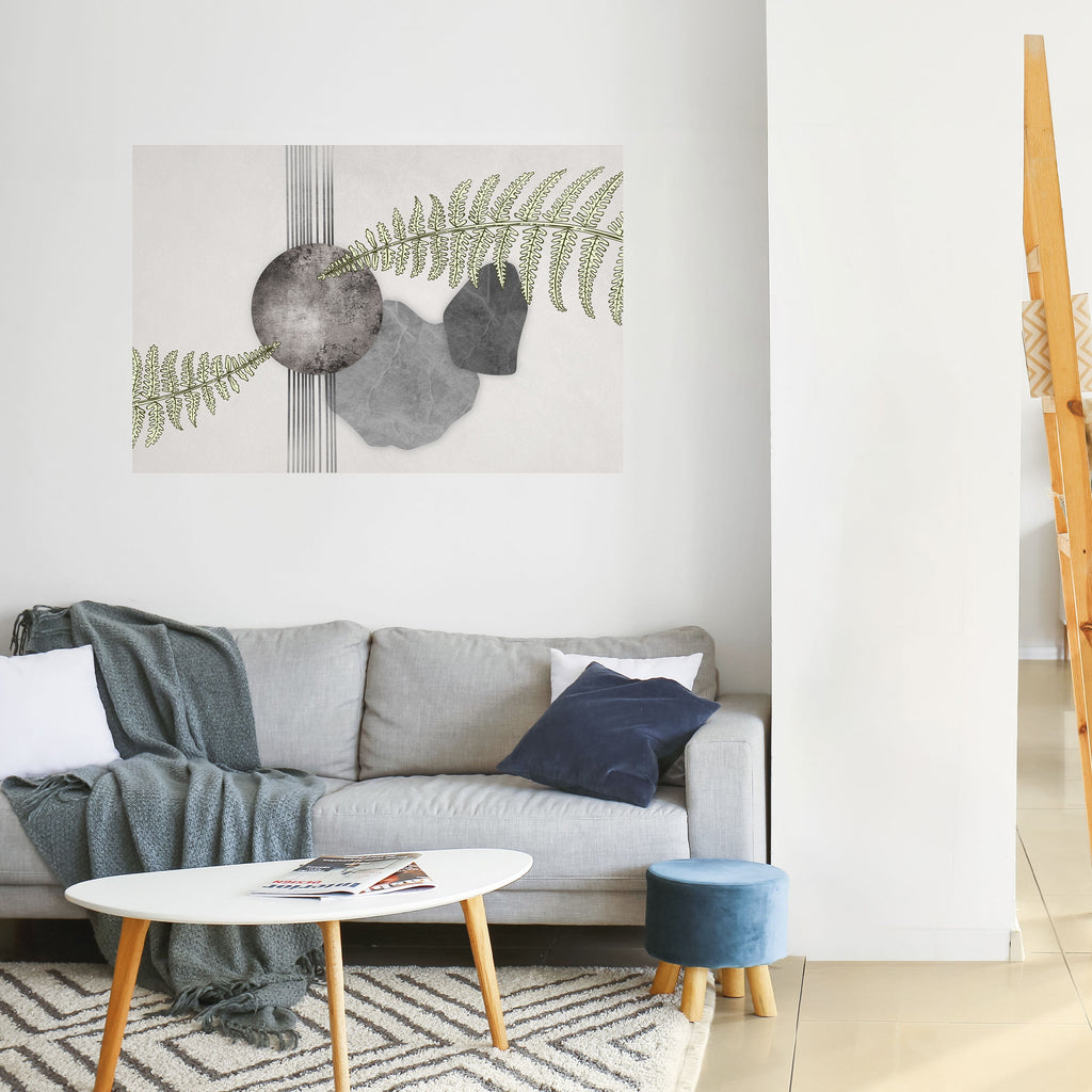 FERN MELANCHOLY Peel and Stick Horizontal Poster