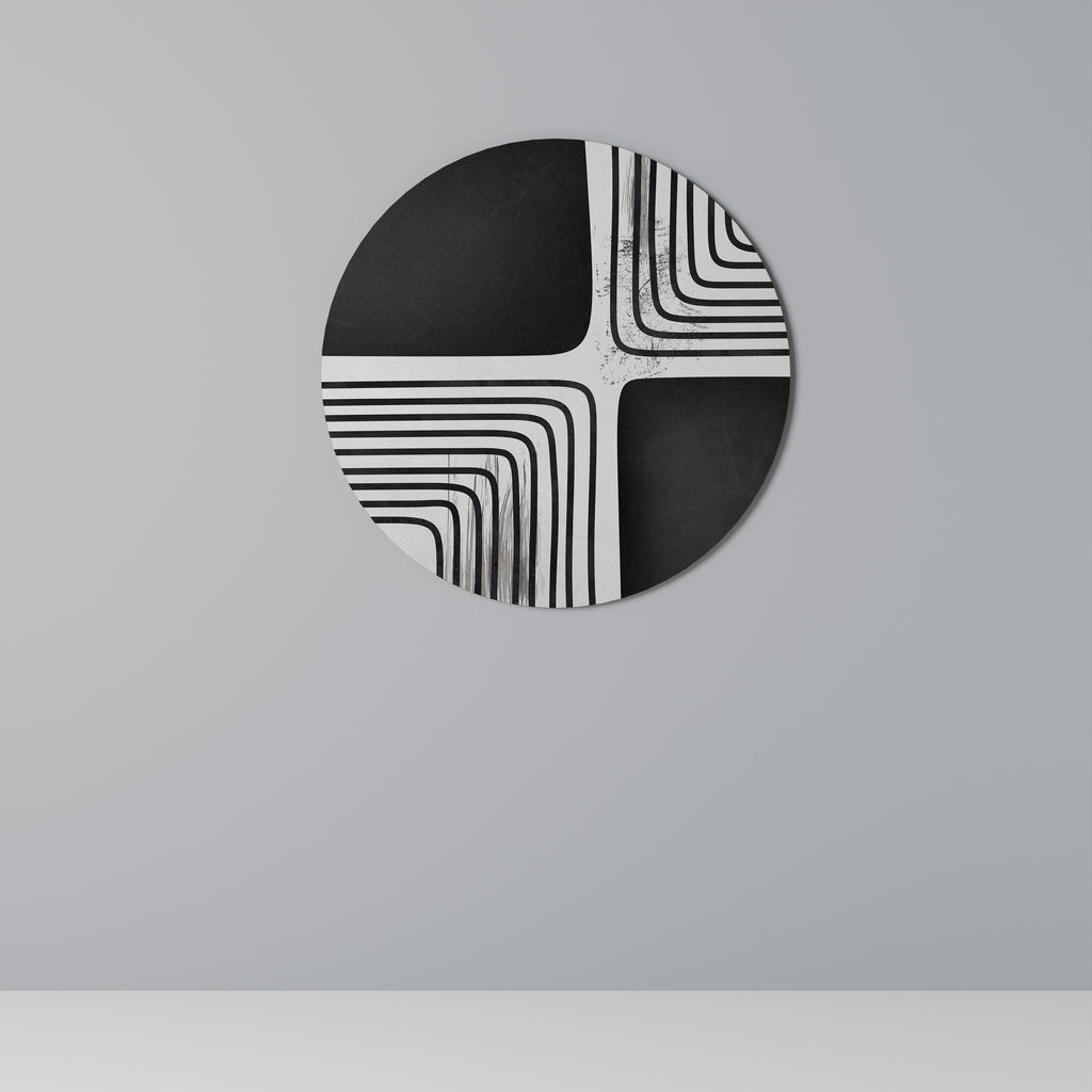 DARKSIDE OF THE LINE Runde Wanddekoration Ø 69 cm