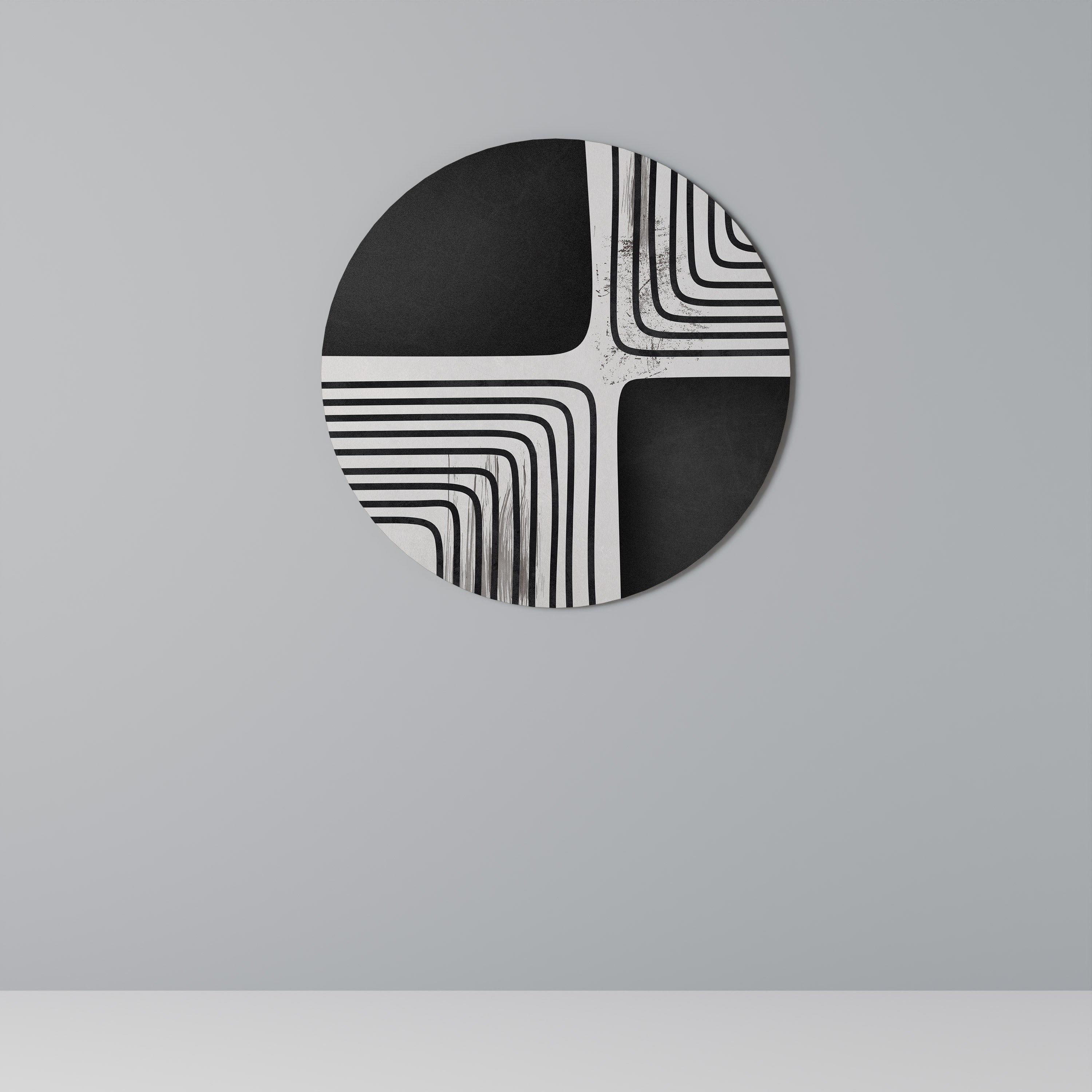 DARKSIDE OF THE LINE Runde Wanddekoration Ø 69 cm