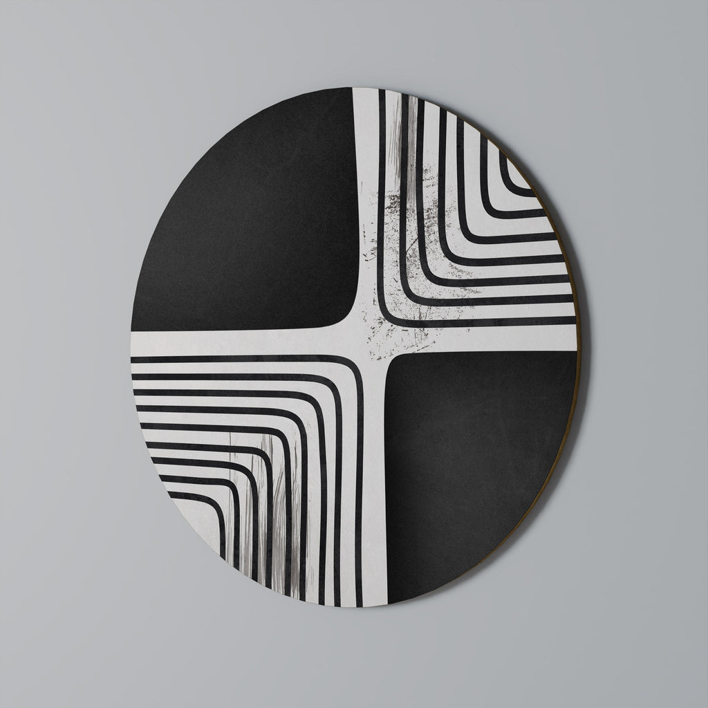 DARKSIDE OF THE LINE Runde Wanddekoration Ø 69 cm