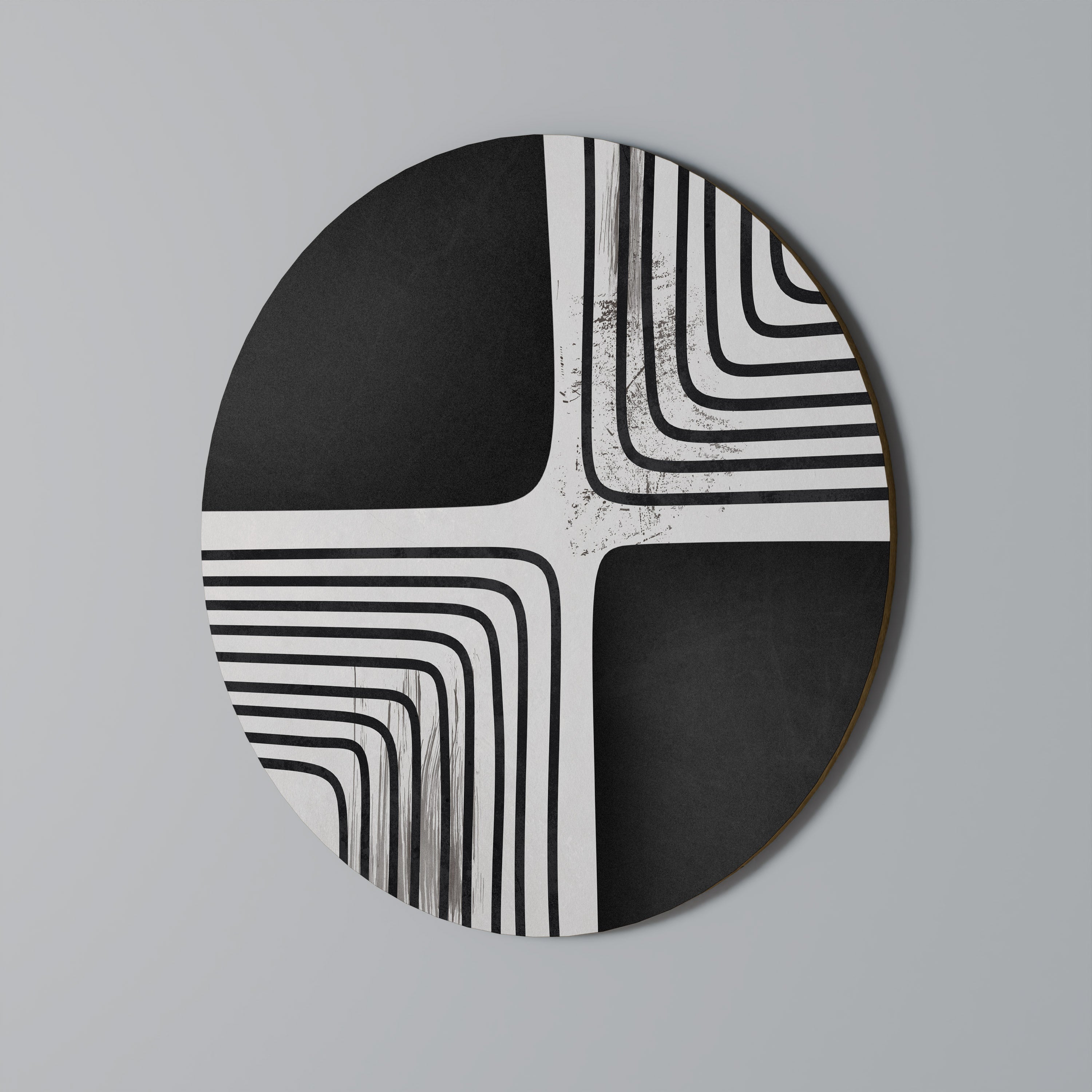 DARKSIDE OF THE LINE Runde Wanddekoration Ø 69 cm