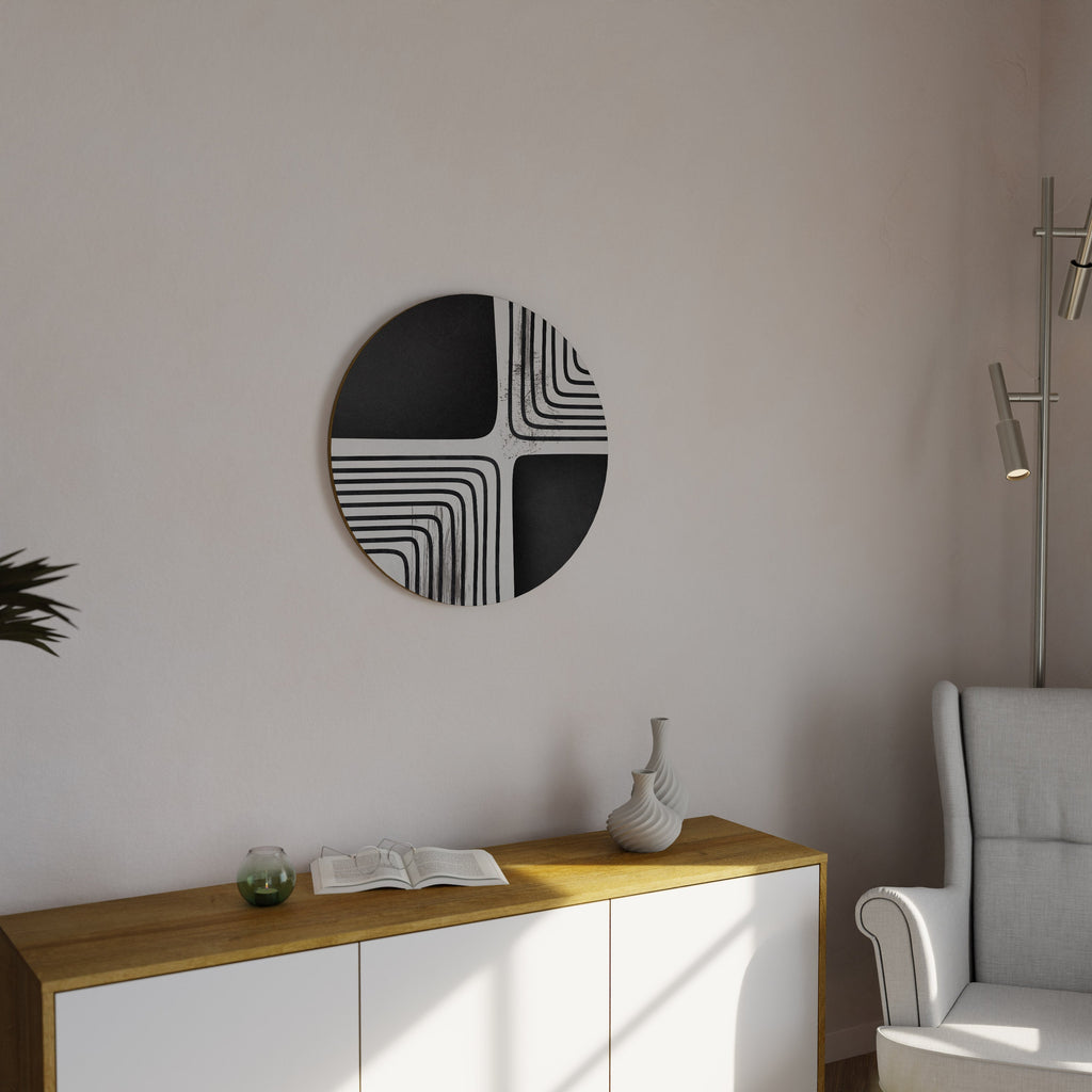 DARKSIDE OF THE LINE Runde Wanddekoration Ø 69 cm