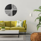 DARKSIDE OF THE LINE Runde Wanddekoration Ø 69 cm