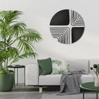 DARKSIDE OF THE LINE Runde Wanddekoration Ø 69 cm
