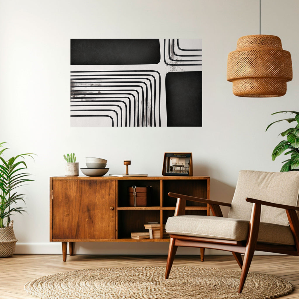 DARKSIDE OF THE LINE Peel and Stick Horizontal Poster