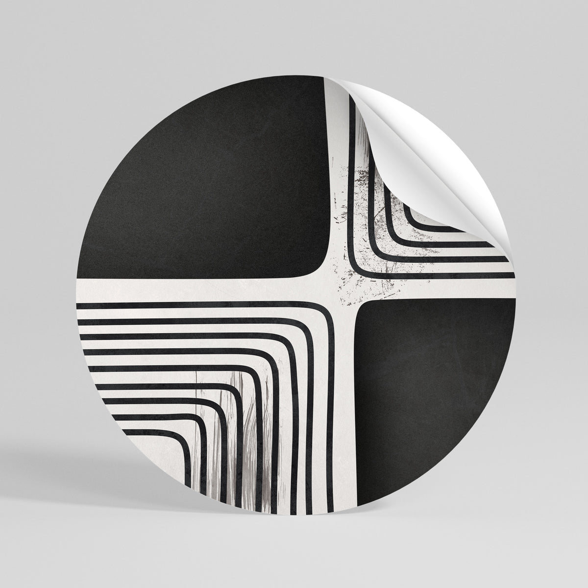 DARKSIDE OF THE LINE Runder Wandsticker zum Abziehen und Aufkleben
