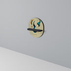 DREAMY DAZE Oval Art Shelf In Black Finish