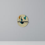 DREAMY DAZE Oval Art Shelf In Black Finish