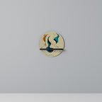 DREAMY DAZE Rundes Kunstregal in Schwarz