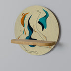 DREAMY DAZE Rundes Kunstregal in Eiche-Optik