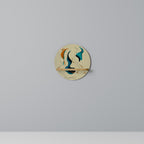 DREAMY DAZE Rundes Kunstregal in Eiche-Optik