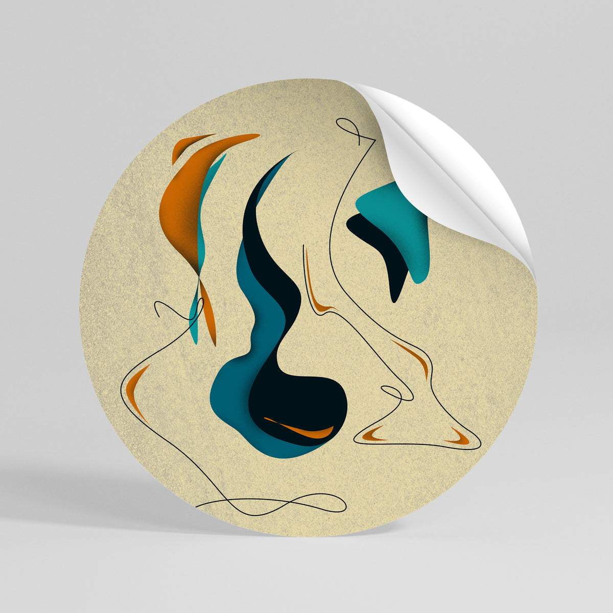 DREAMY DAZE Runder Wandsticker zum Abziehen und Aufkleben