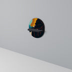 SILHOUETTE SONATA Oval Art Shelf In Black Finish