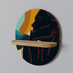 SILHOUETTE SONATA Ovales Kunstregal in Eiche-Optik