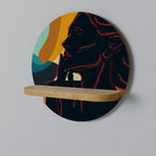 SILHOUETTE SONATA Rundes Kunstregal in Eiche-Optik