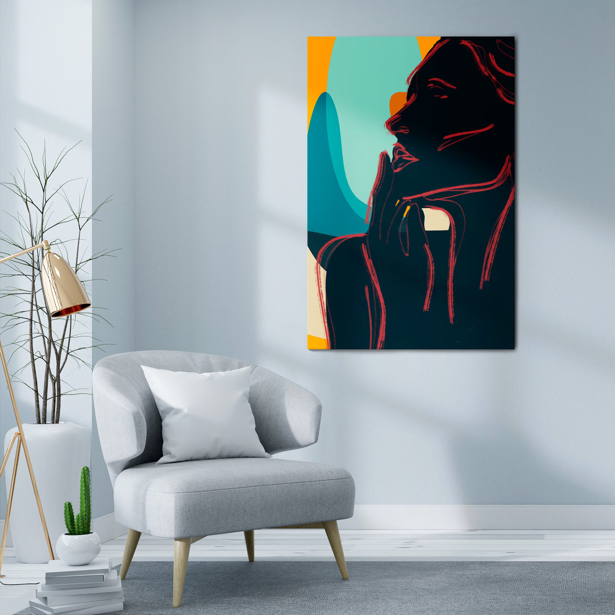 SILHOUETTE SONATA Vertical Canvas Print