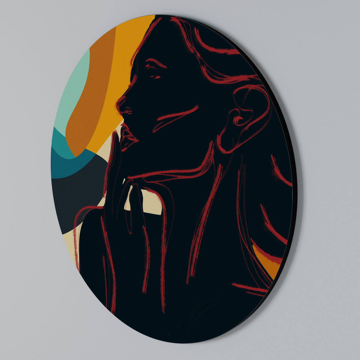 SILHOUETTE SONATA Rundes Wandbild