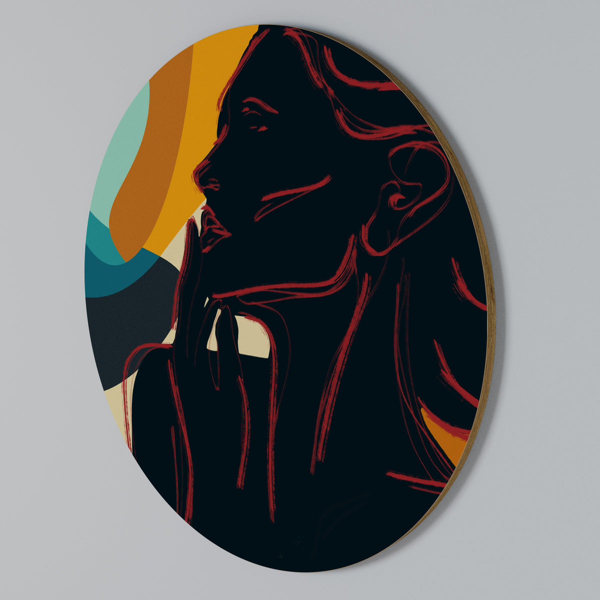 SILHOUETTE SONATA Rundes Wandbild