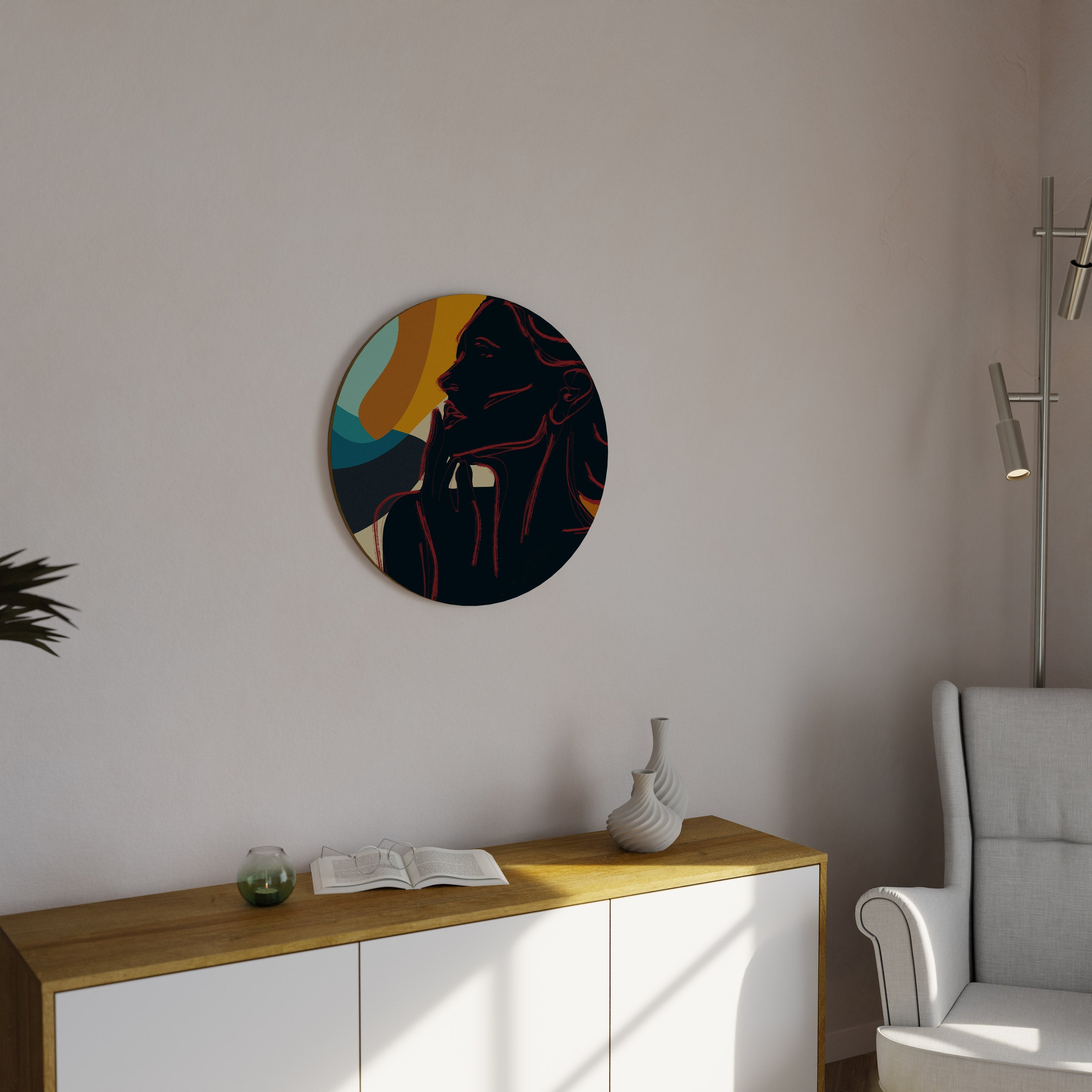 SILHOUETTE SONATA Runde Wanddekoration Ø 69 cm