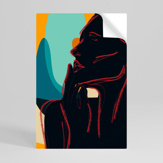 SILHOUETTE SONATA Selbstklebendes Poster - Hochformat
