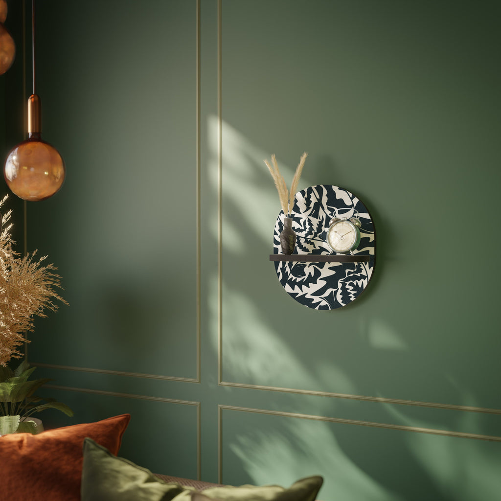 Ethereal Ornament Ovales Kunstregal in Schwarz