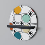 HUE HARMONY Oval Art Shelf In Black Finish