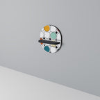 HUE HARMONY Oval Art Shelf In Black Finish