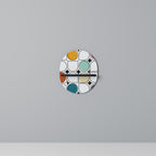 HUE HARMONY Oval Art Shelf In Black Finish