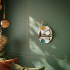 HUE HARMONY Oval Art Shelf In Black Finish