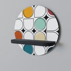 HUE HARMONY Rundes Kunstregal in Schwarz