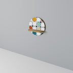 HUE HARMONY Round Art Shelf In Oak Effect