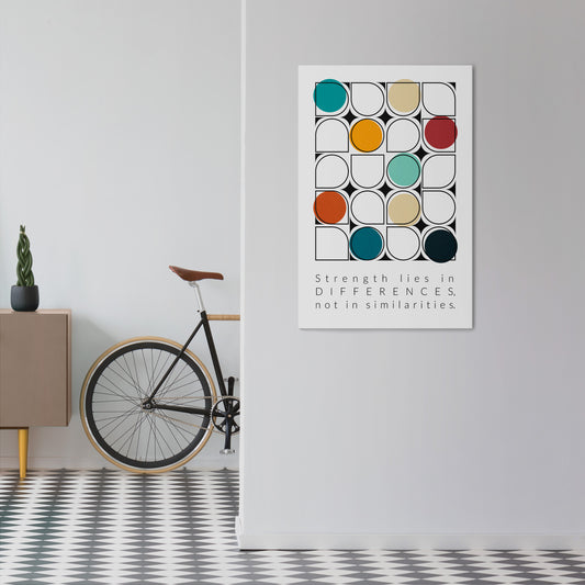 HUE HARMONY Vertical Canvas Print