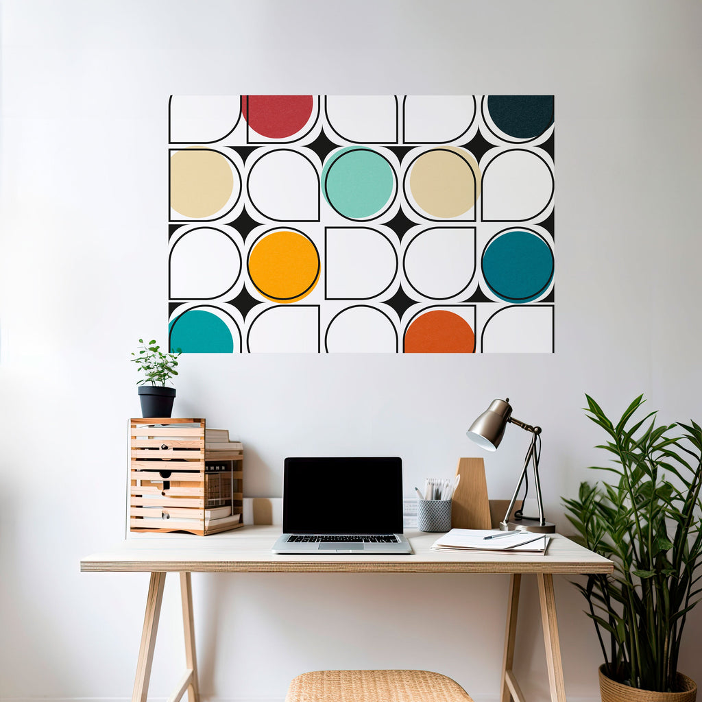 HUE HARMONY Peel and Stick Horizontal Poster