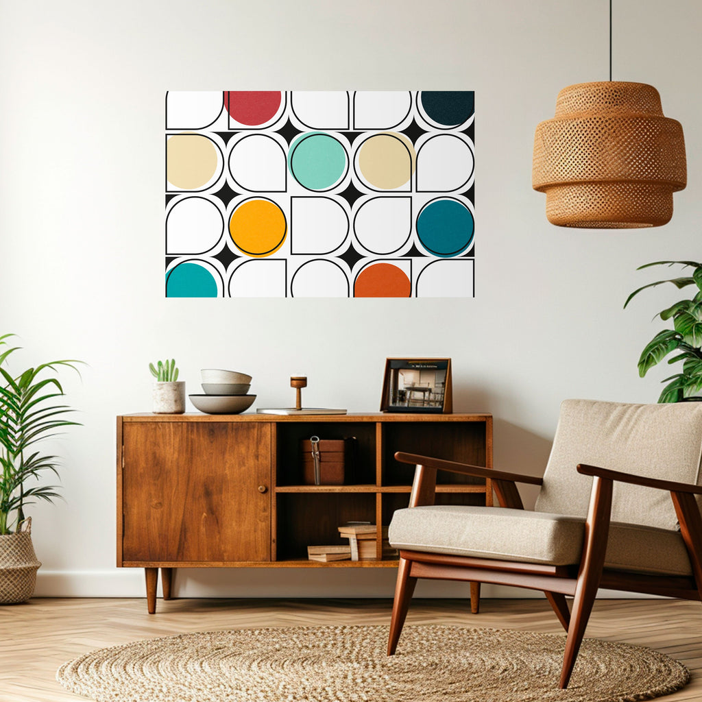 HUE HARMONY Peel and Stick Horizontal Poster
